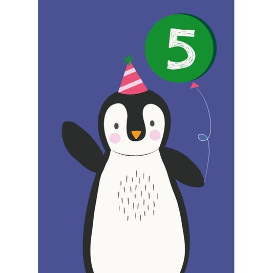 REX: verjaardagskaart pinguin