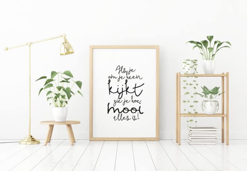 Poster A4: Als je om je heen kijkt.