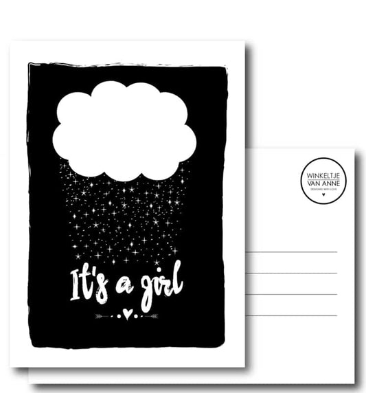 Kaart "it's a girl"