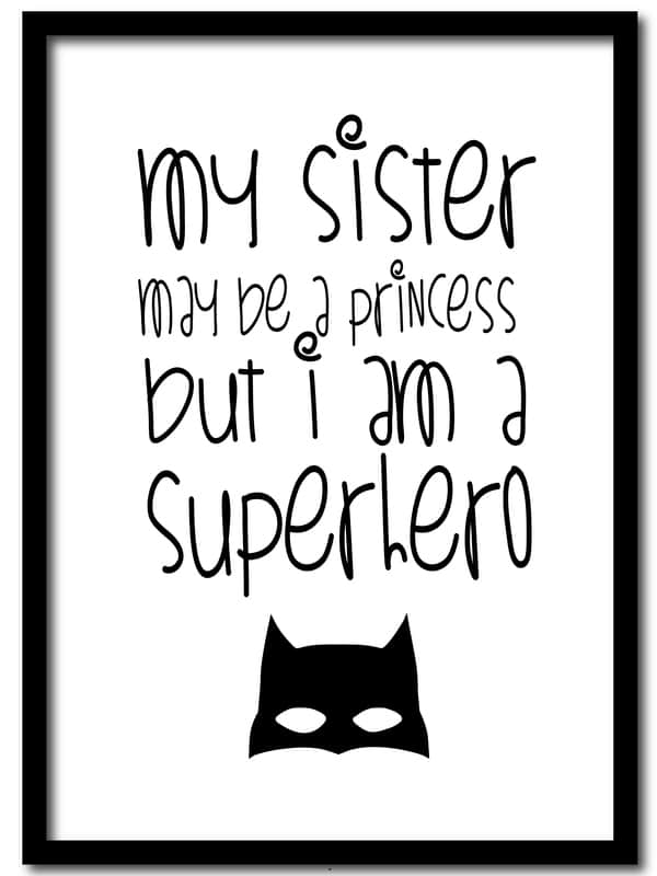 Poster A4: I am a superhero