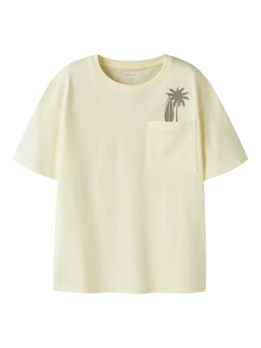 Name it: t-shirt geel "Palm"
