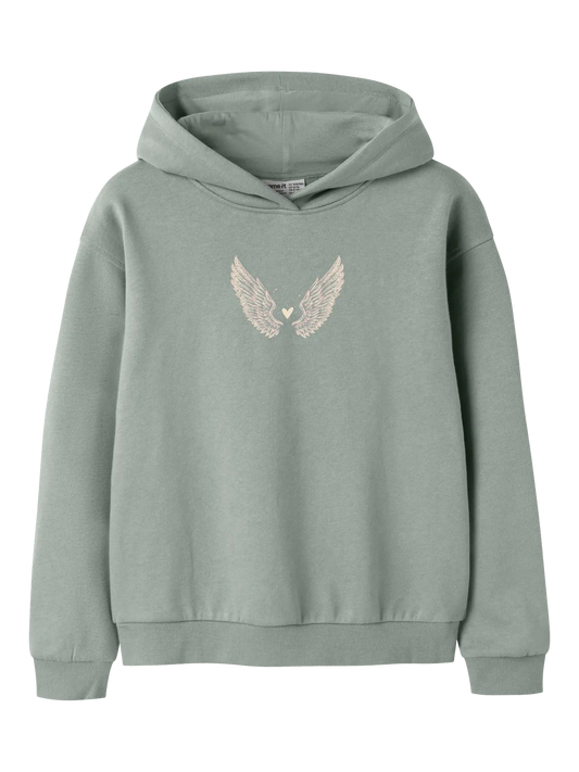 Name it: Hoodie "Rocking all day" green