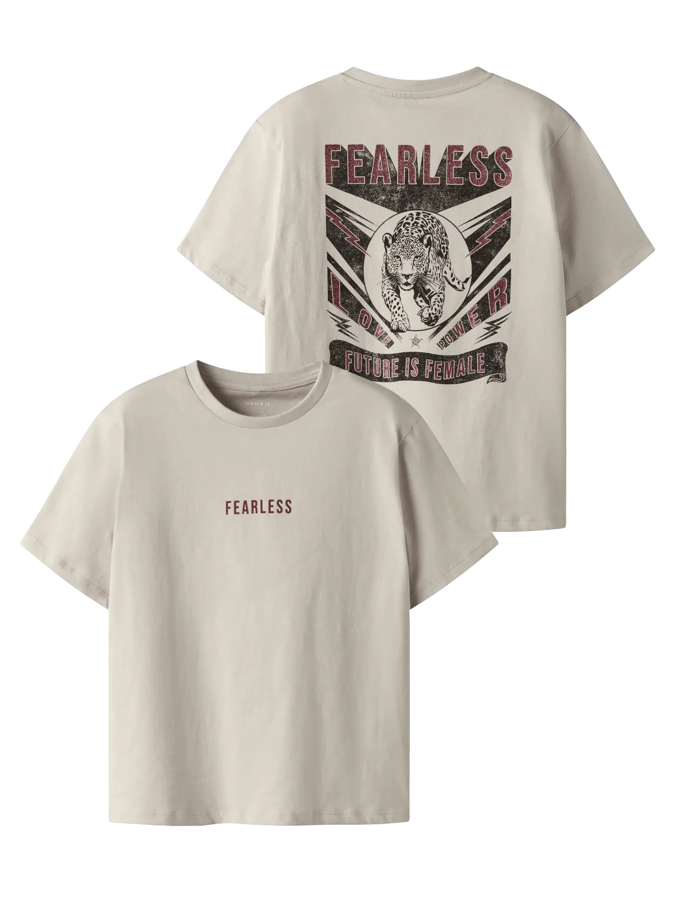 Name it: shirt loose fit tiger sand