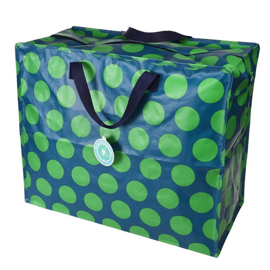 REX:Jumbo bag: Spotlight green on blue