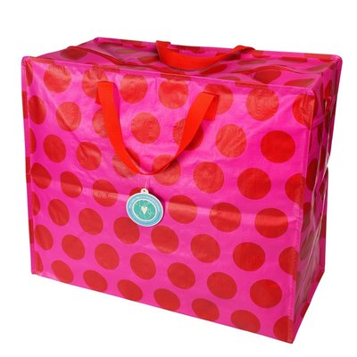 REX:Jumbo bag: Spotlight red on pink