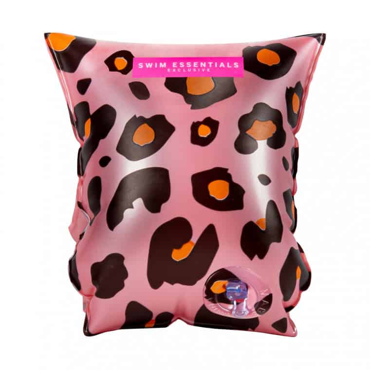 Swim Essentials: Rosé Gouden Panter Zwembandjes 0-2 jaar