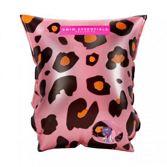 Swim Essentials: Rosé Gouden Panter Zwembandjes 0-2 jaar