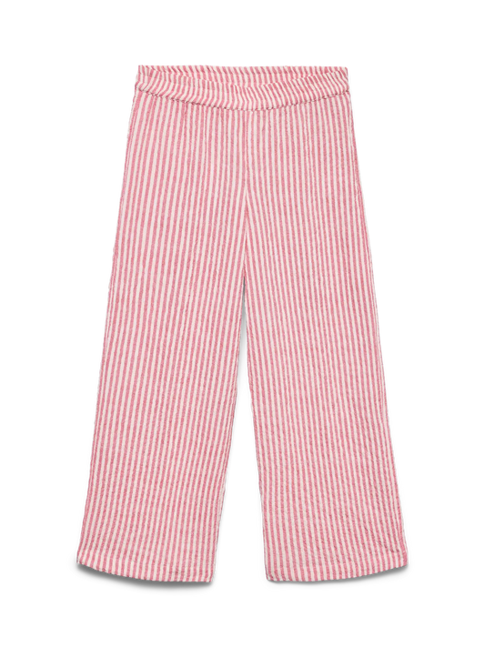 Vero Moda: broek gestreept rood-wit