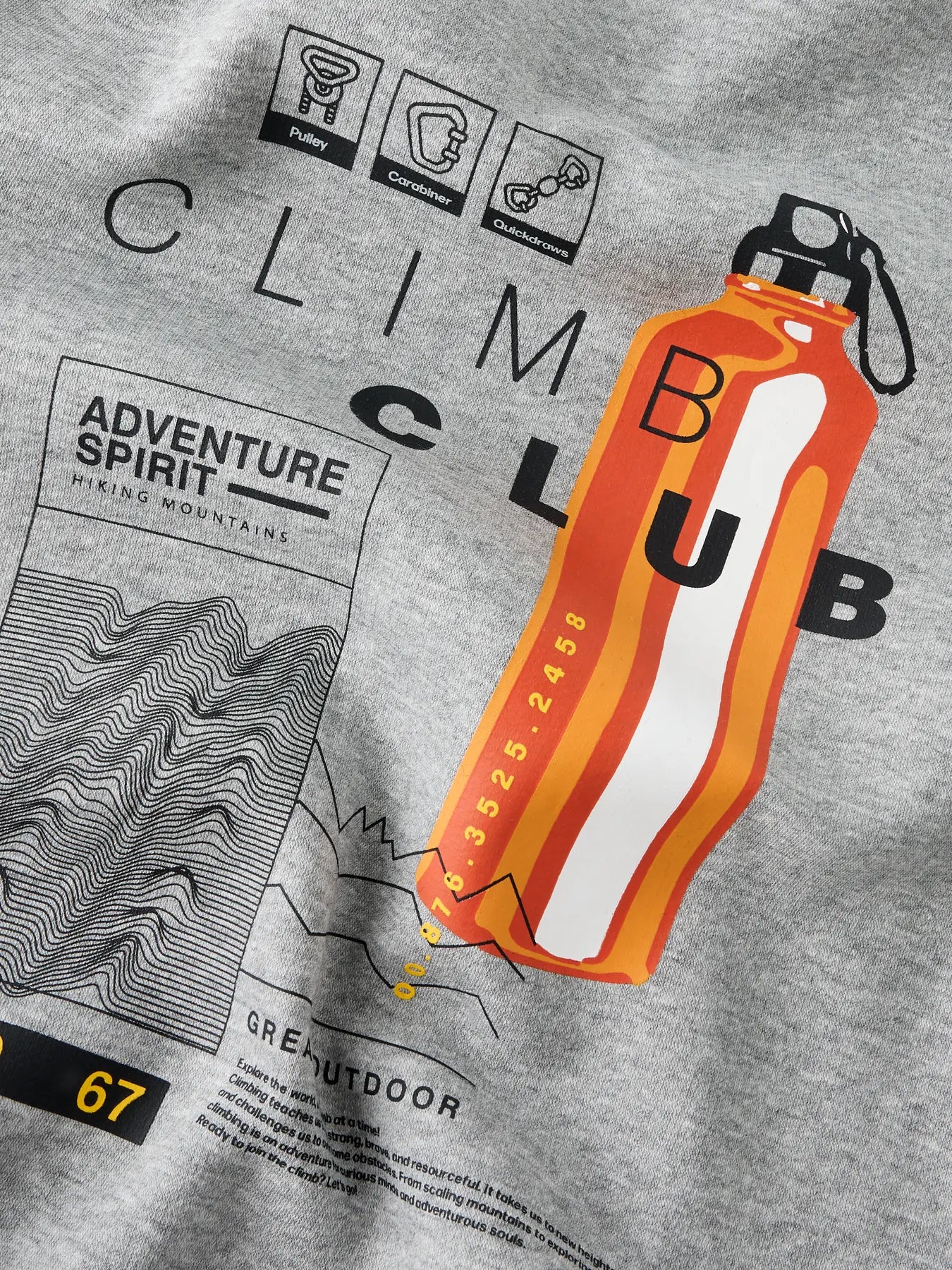Name it: sweater grijs " Climb club"