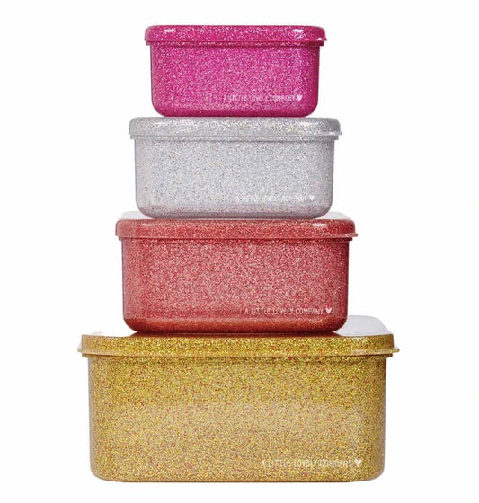A Little Lovely Company: Lunch & snackboxset: gold blush