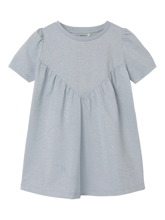 Name it: kleedje lila met fijne glitter blauw