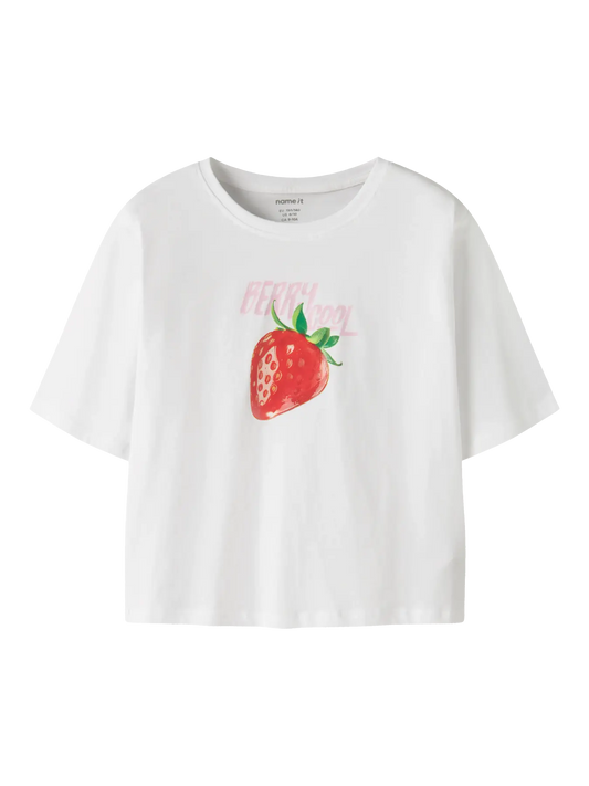 Name it: t-shirt loose fit aardbei