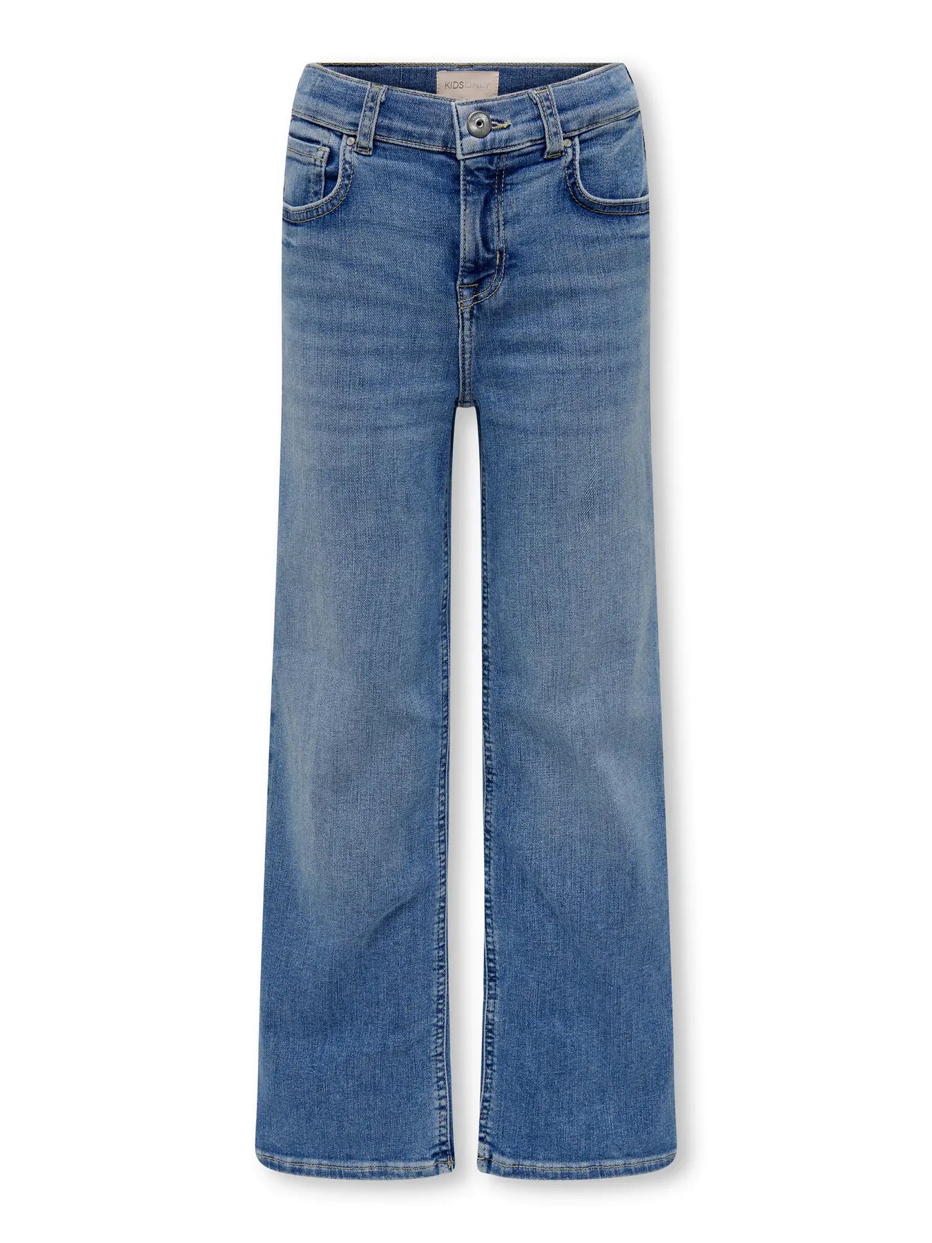 Only: Elise: wide jeans medium blue denim