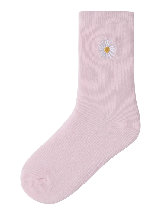 Name it: sok pink bloem