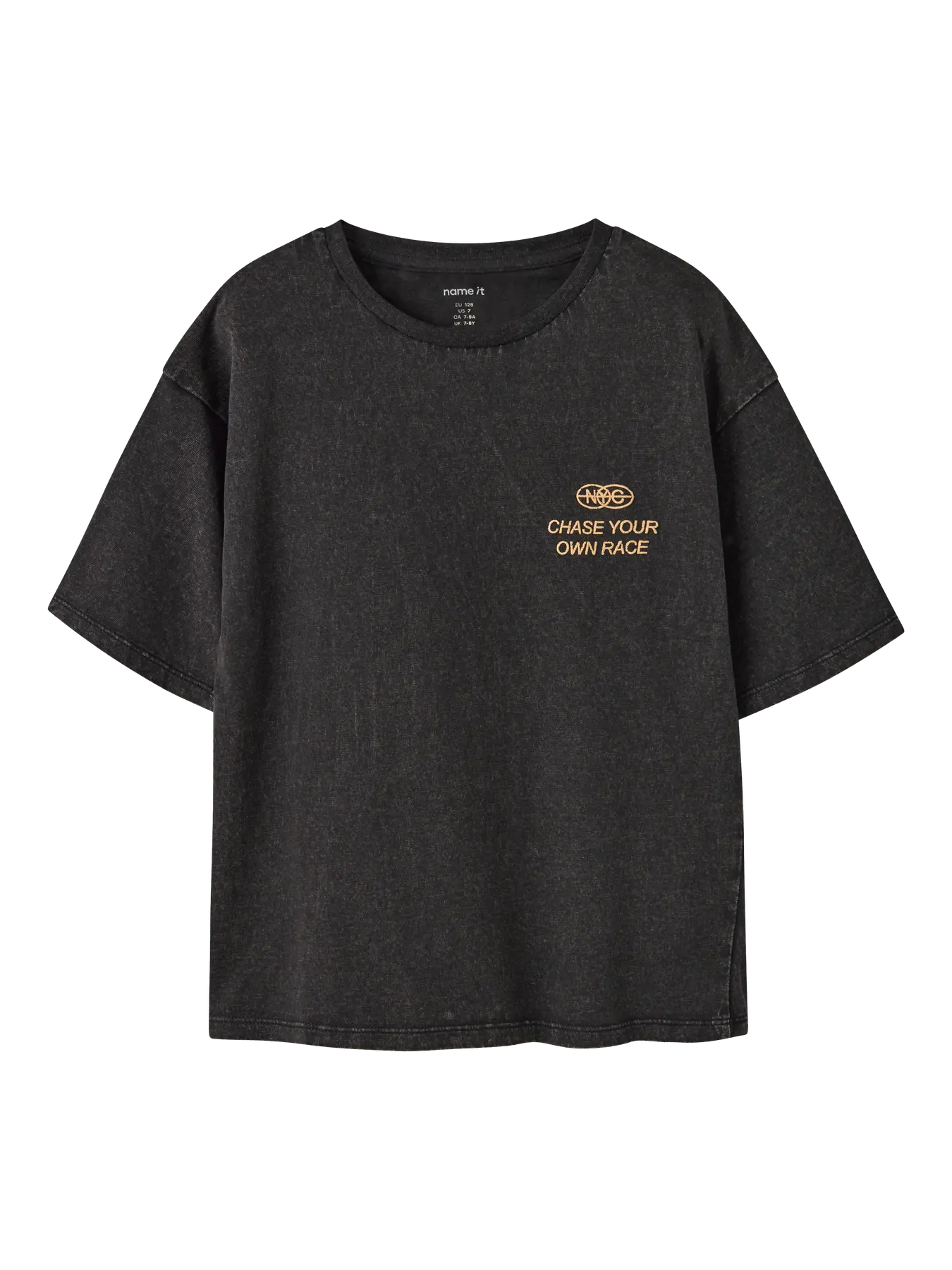 Name it: Shirt loose fit black "Own race"