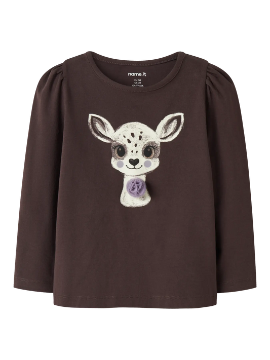 Name it: longsleeve deer chocolate