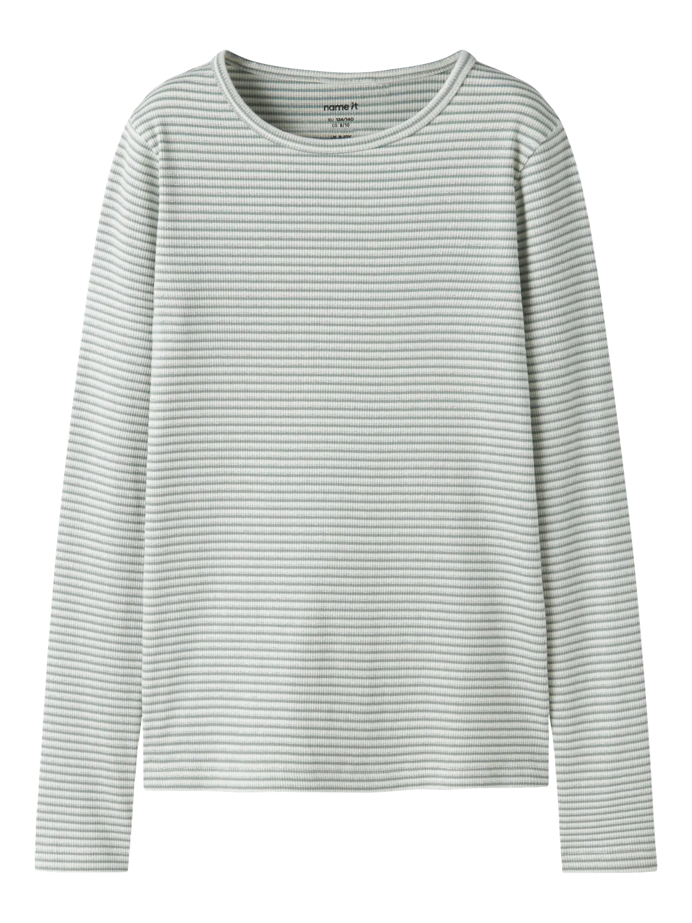 Name it: longsleeve streep glitter green