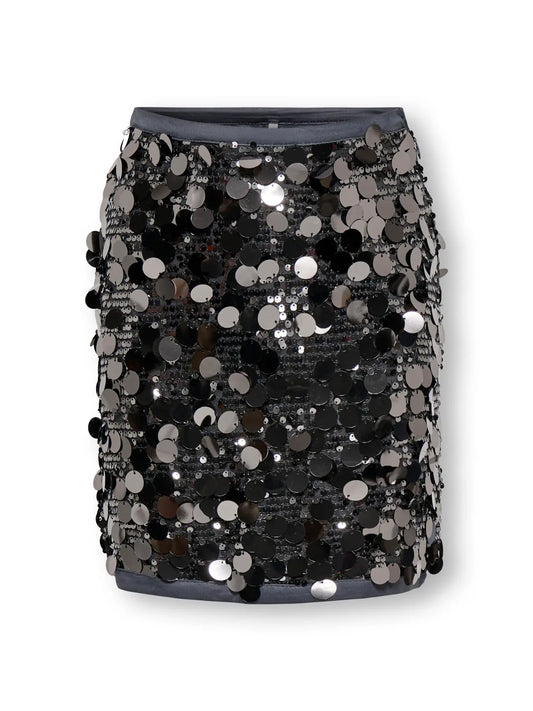 KidsOnly: skirt silver with glitter