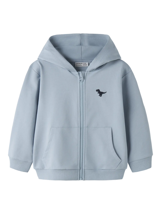 Name it: cardigan met rits T-rex blue