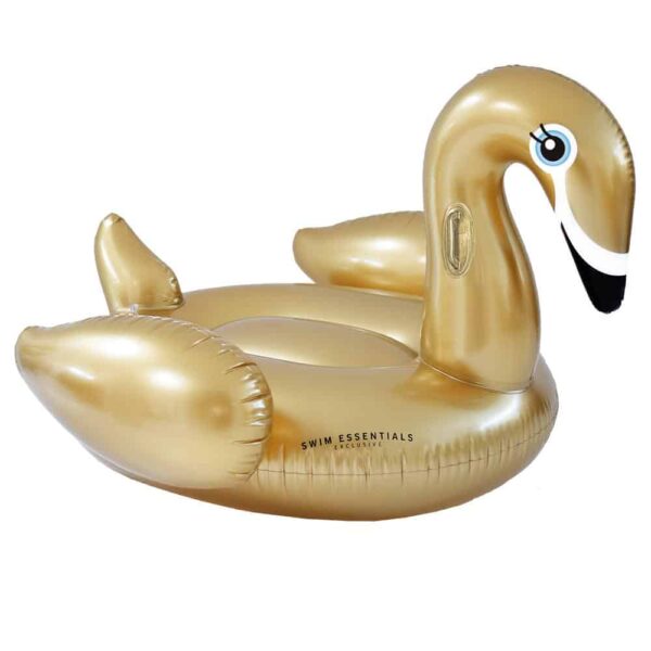 Swim Essentials: Zwaan opblaasbaar luchtbed goud.
