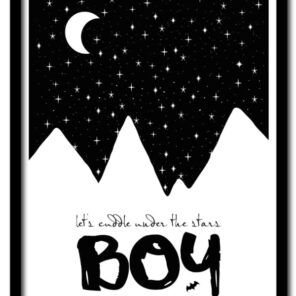 Poster A4: Let's cuddle under the stars boy