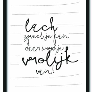 Poster A4: Lach zoveel je kan!