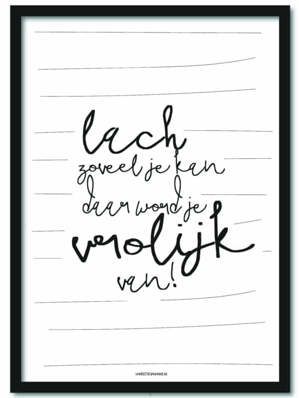 Poster A3: Lach zoveel je kan!