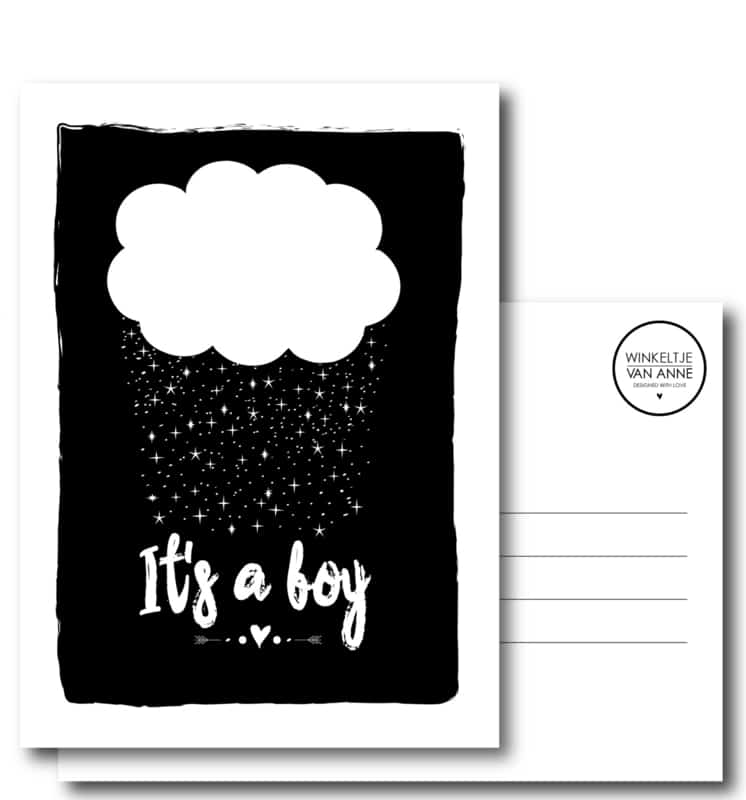 Kaart "it's a boy"