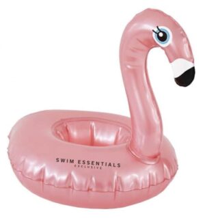 Swim essentials:Opblaasbare bekerhouder rosé Flamingo
