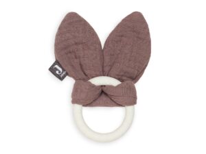 Jollein: bijtring siliconen bunny ears chestnut