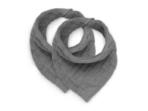 Jollein: bandana wrinkled cotton storm grey ( 2- pack)