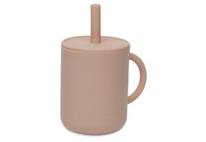 Jollein:Drinkbeker Met Rietje Siliconen - Pale Pink
