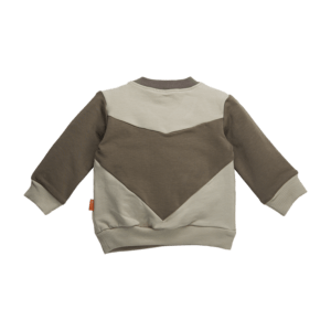 Bess: sweater colorblock taupe